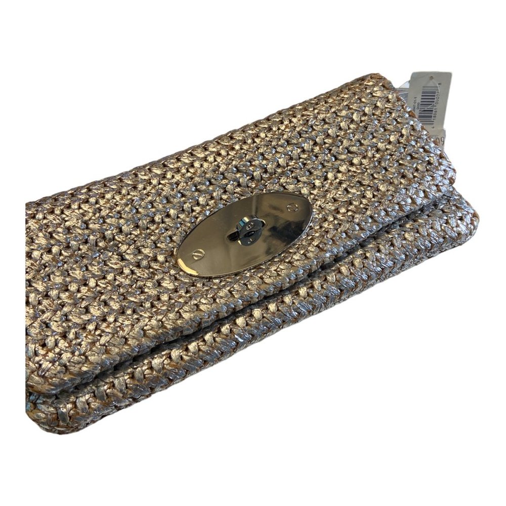 Gold Silver Metal Mesh and Gold Clutch Purse